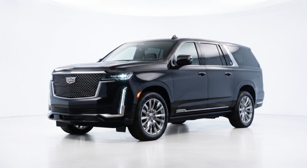 Cadillac Escalade ESV full-size luxury black SUV for executive airport transfers in Toronto
