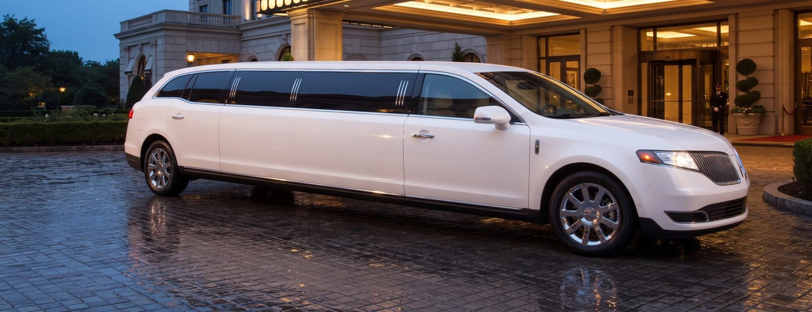 Classic Lincoln MKT stretch limousine for Toronto bridal party ceremony arrivals