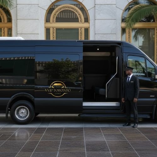 VVIP Toronto Limo executive Mercedes Sprinter van for FIFA World Cup 2026 group transportation to BMO Field.