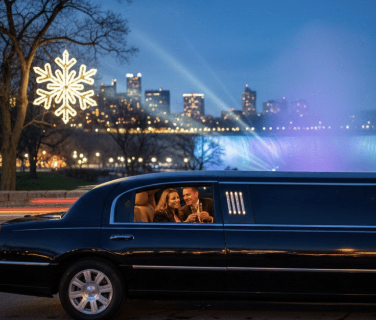 Luxury Limo to Niagara Falls Christmas Lights