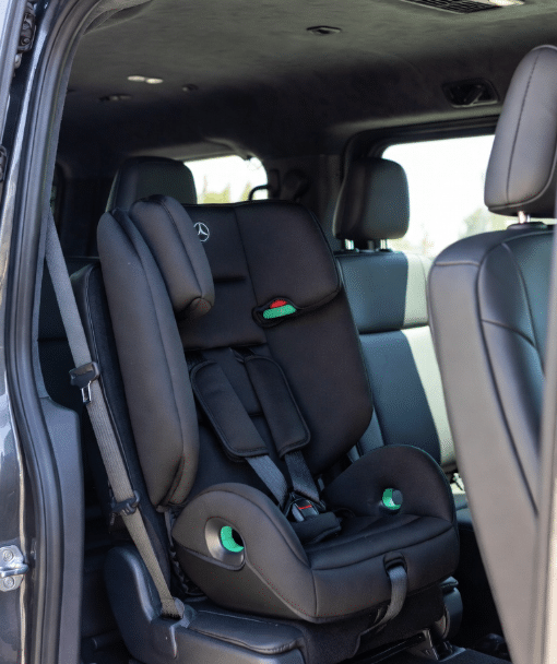 Luxury Burlington van service with professionally installed toddler car seats for safe family travel
