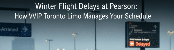 snowstorm at Toronto Pearson International Airport terminal arrivals and how VVIP Toronto Limo manage deleys