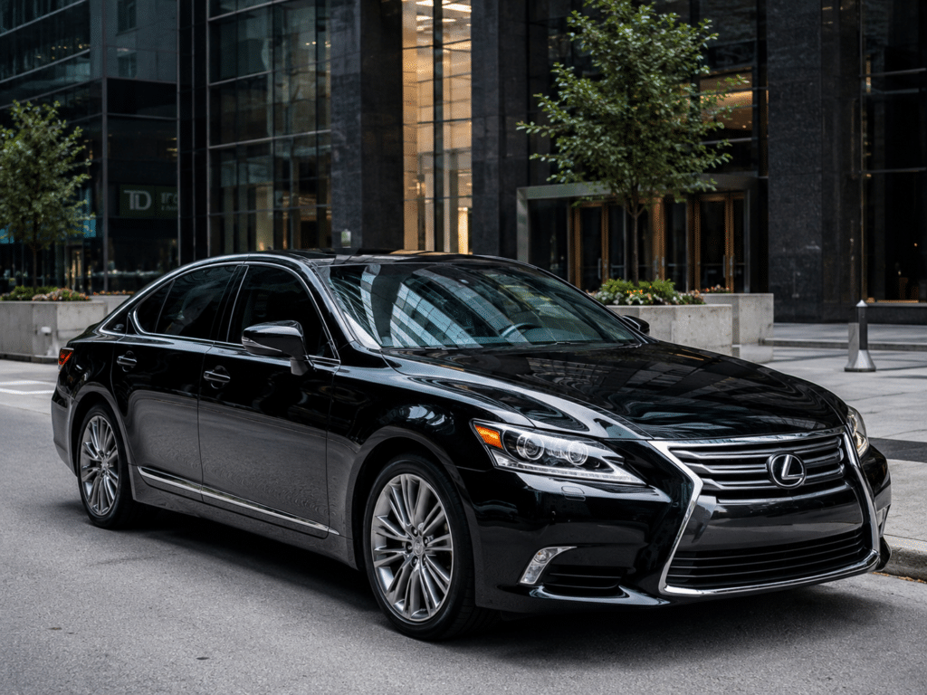 Executive luxury sedan for corporate travel and city transfers in downtown Toronto