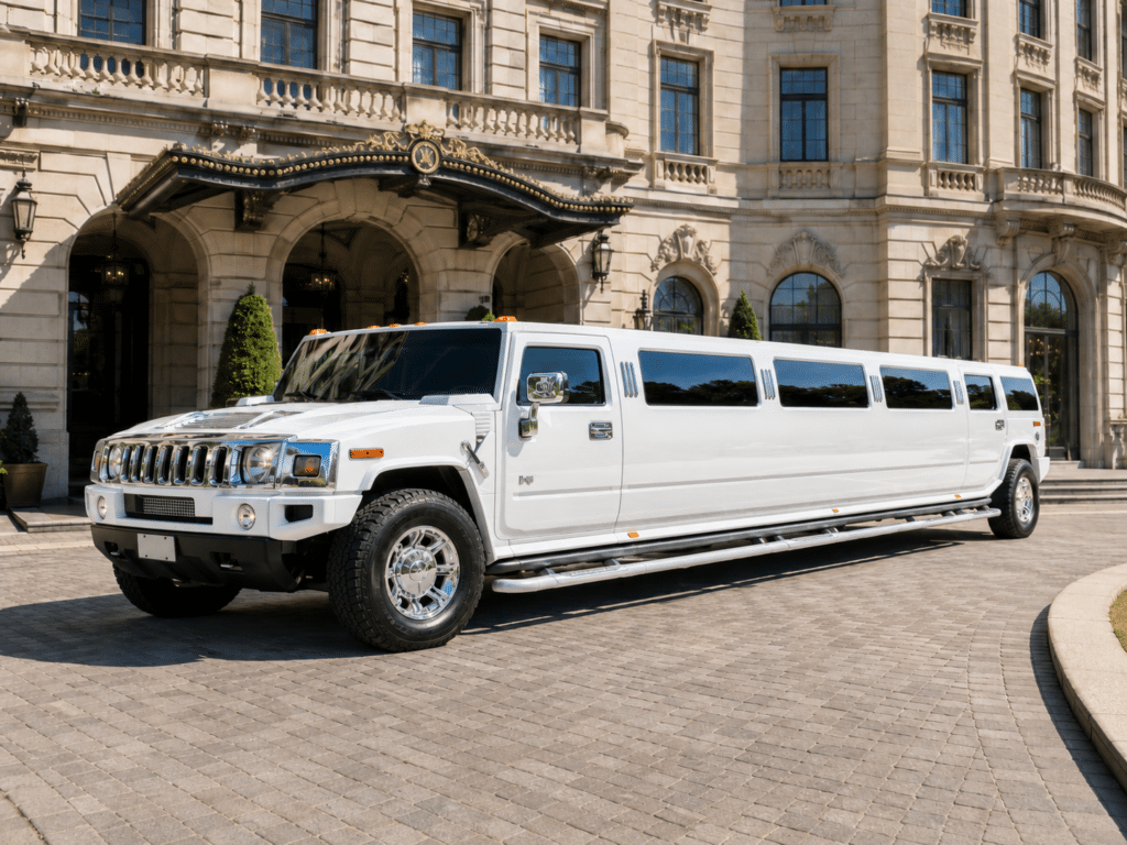 Stretch Hummer limo providing elegant bridal transportation and corporate group travel in Toronto