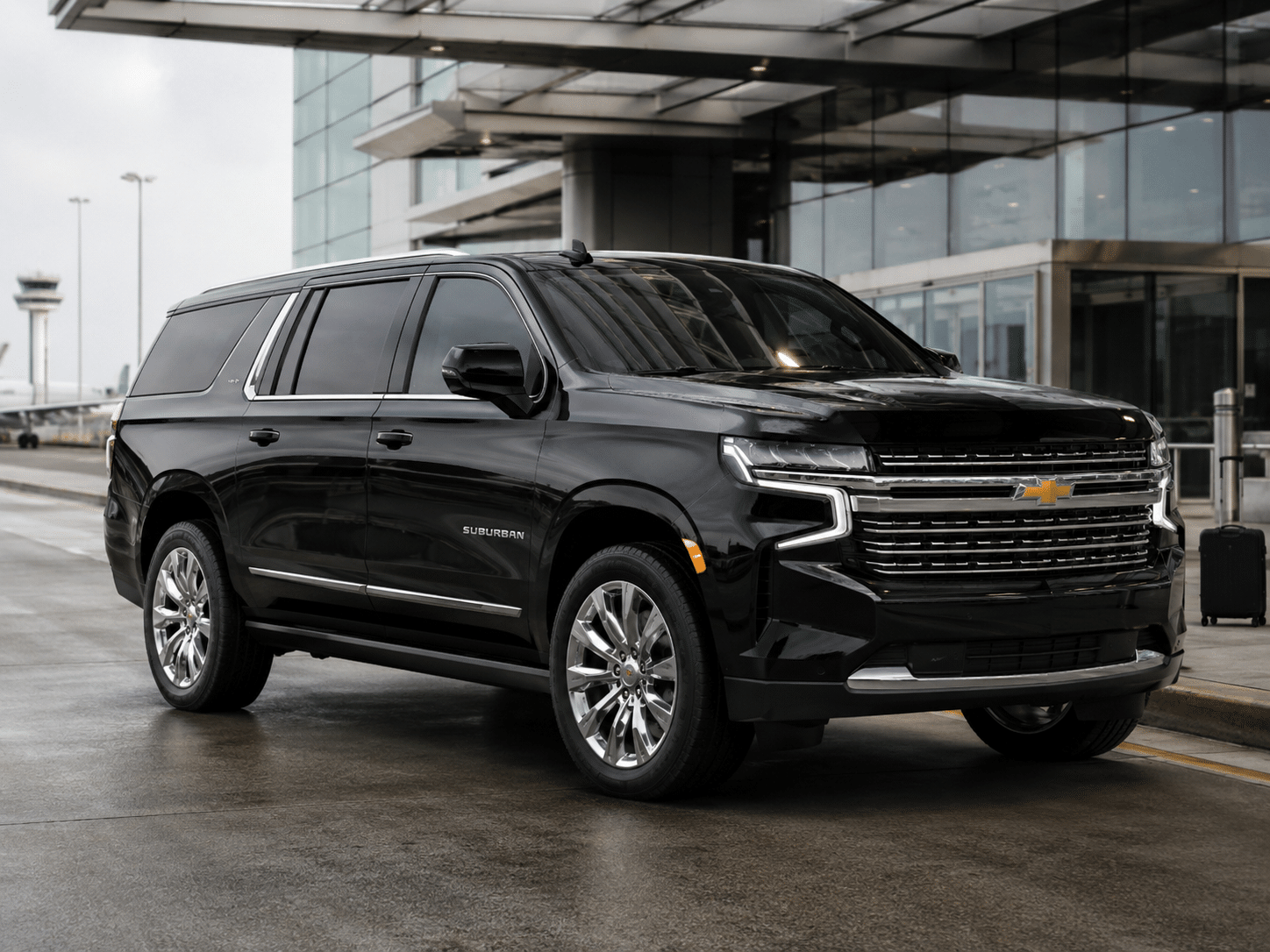 Premium black Chevrolet Suburban Executive SUV providing corporate VIP airport transfers to Toronto Pearson YYZ