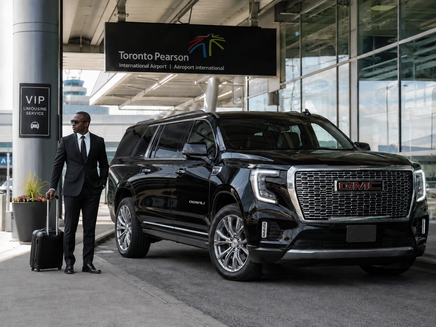 Pre-arranged airport limo service from Ajax to Toronto Pearson Airport YYZ.